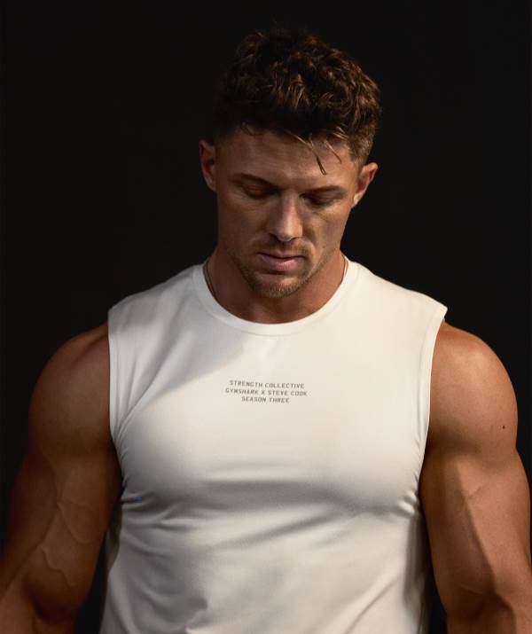 Panske Tielko Gymshark Steve Cook Biele | MX8541906